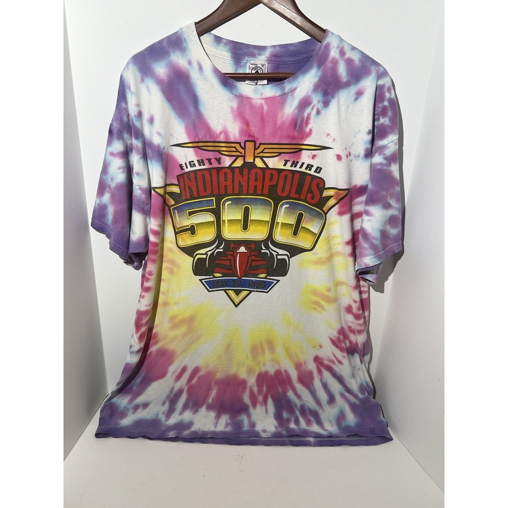 vtg 1999 Idianapolis 500 tie-dyed shirt xl